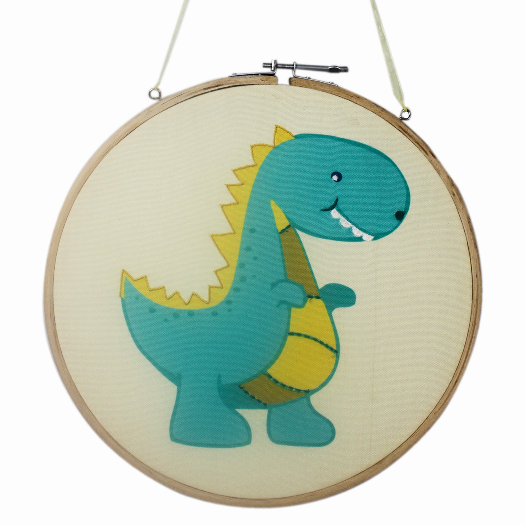 Embroidered Dinosaur Wall Hoop for Kids
